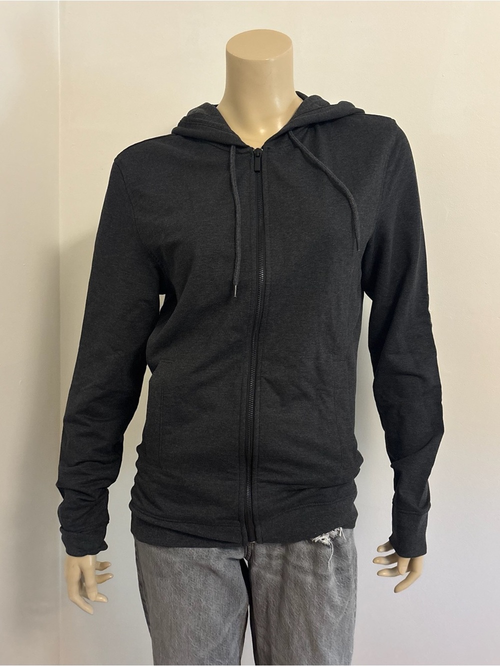 H&M Black Full-Zip Hoodie Sweater